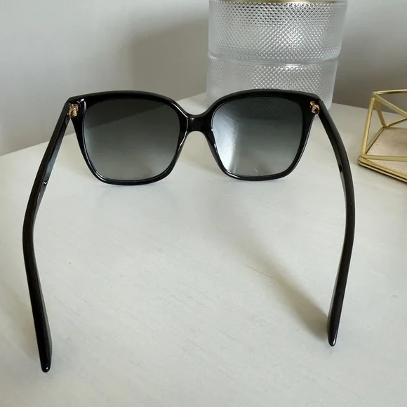 Gucci GG0022S Black Sunglasses with Gold Detail - Picture 4 of 5
